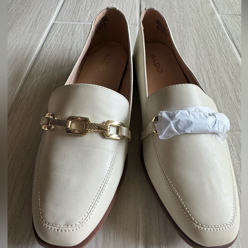 Aldo Kyah White Loafers 7.5 NEW